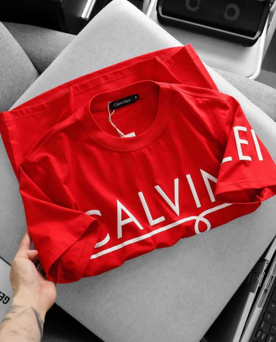 Calvin T Shirt Red